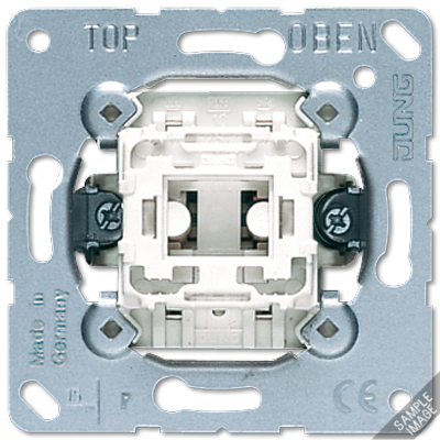 Балансирный выключатель 10 A/ 250 B, однополюсный, пружинные зажимы, возможна подсветка; не подходит