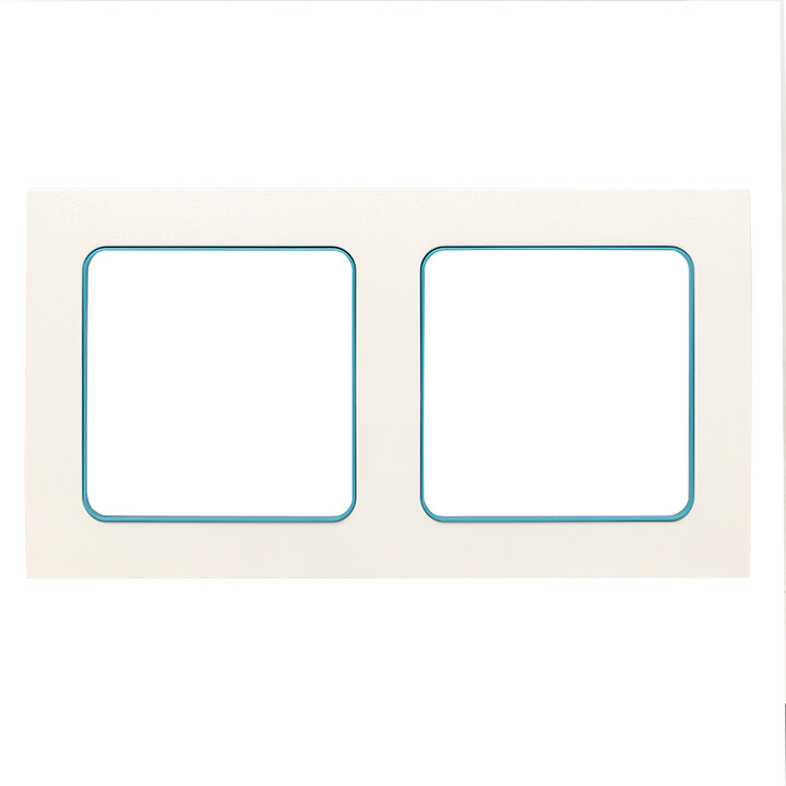 Рамка 2-мест. белая с линией цвета синий Стокгольм EKF PROxima