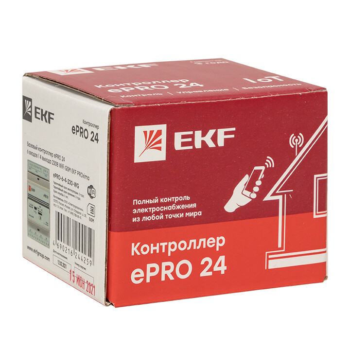 Контроллер базовый ePRO удаленного управления 6вх\4вых 230В WiFi GSM EKF PROxima