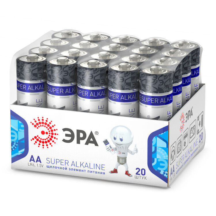 Эл-т питания ЭРА LR6-20 bulk SUPER Alkaline (20/480/69120)