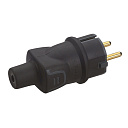 Вилка 2P+Е прямая резиновая 16А IP44 черная Legrand-Вилки на кабель - купить по низкой цене в интернет-магазине, характеристики, отзывы | АВС-электро