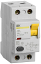 Устр-во защит. откл. (УЗО, ВДТ) 2-пол. (2P)  40А 100мА тип AC ВД1-63 IEK-Устройства защитного отключения (УЗО) - купить по низкой цене в интернет-магазине, характеристики, отзывы | АВС-электро