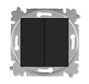 Выключатель 2-кл. антрацит / дымчатый чёрный LEVIT-Выключатели, переключатели - купить по низкой цене в интернет-магазине, характеристики, отзывы | АВС-электро
