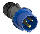 Вилка 2P+E 32A IP44 ABB Easy&Safe-Промышленные разъемы - купить по низкой цене в интернет-магазине, характеристики, отзывы | АВС-электро