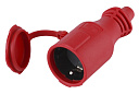 Розетка на кабель 2Р+Е красная каучук 16A IP44 ЭРА-Розетки на кабель - купить по низкой цене в интернет-магазине, характеристики, отзывы | АВС-электро